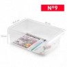 Tradineur - Cajón organizador reutilizable para frigorífico Nº 9, recipiente de plástico polipropileno con asa, almacenar fruta,