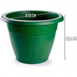Tradineur - Maceta Redonda "Terracota" - Fabricado en Plástico - Macetero apto para Exterior e Interior del hogar - Ø 30 cm - Co