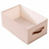 Tradineur - Organizador rectangular de tela con asa, cajón plegable de algodón, ordenación, ropa, fácil de limpiar, antipolvo, a