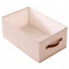 Tradineur - Organizador rectangular de tela con asa, cajón plegable de algodón, ordenación, ropa, fácil de limpiar, antipolvo, a