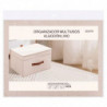 Tradineur - Organizador rectangular de tela con asa y tapa, caja plegable de algodón, ordenación, ropa, fácil de limpiar, antipo