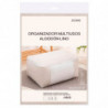 Tradineur - Organizador de tela con cremallera, caja plegable de algodón, ordenación, ropa, fácil de limpiar, antipolvo, antihum