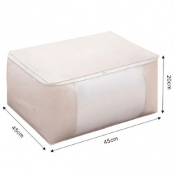 Tradineur - Organizador de tela con cremallera, caja plegable de algodón, ordenación, ropa, fácil de limpiar, antipolvo, antihum