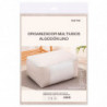 Tradineur - Organizador rectangular de tela con cremallera, caja plegable de algodón, ordenación, ropa, fácil de limpiar, antipo