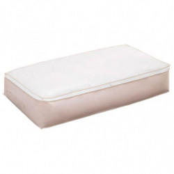 Tradineur - Organizador rectangular de tela con cremallera, caja plegable de algodón, ordenación, ropa, fácil de limpiar, antipo