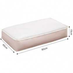 Tradineur - Organizador rectangular de tela con cremallera, caja plegable de algodón, ordenación, ropa, fácil de limpiar, antipo