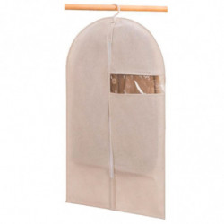 Tradineur - Funda de algodón para traje, incluye cremallera y ventana, transpirable, almacenamiento de ropa, abrigos, chaquetas,