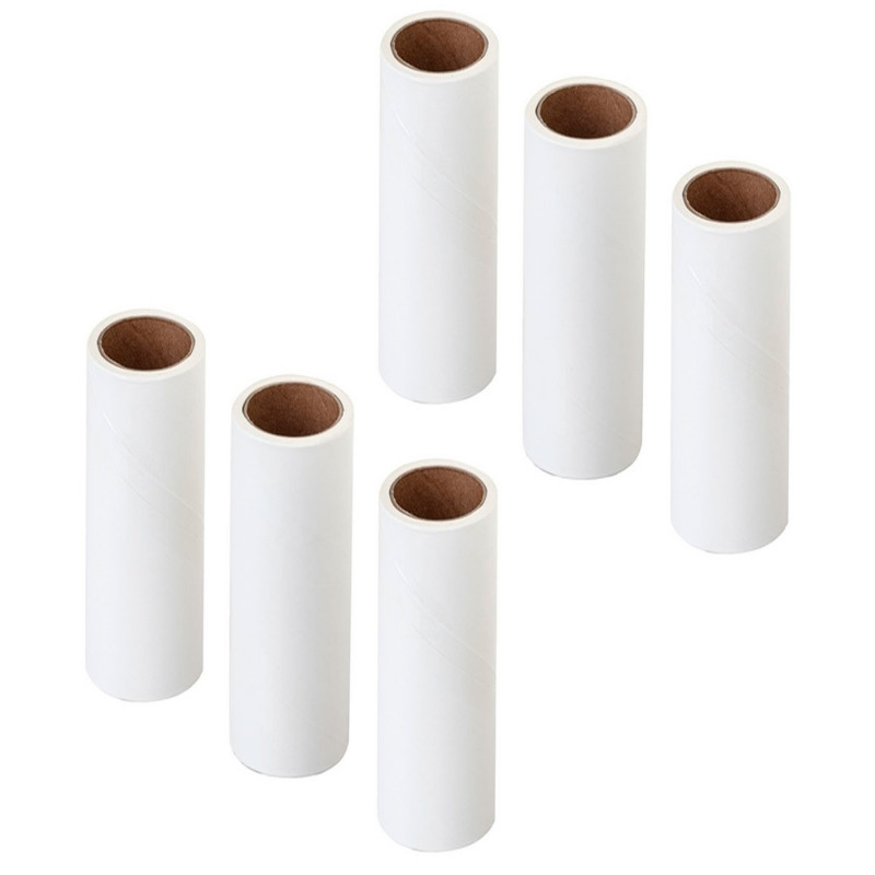 Tradineur - Pack de 6 recambios de rodillo quitapelusas, total 360 hojas extra adhesivas, eliminar pelos de mascotas y polvo, ro Tradineur - Pack de 6 recambios de rodillo quitapelusas, total 360 hojas extra adhesivas, eliminar pelos de mascotas y polvo, ro