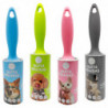 Tradineur - Pack de 4 rodillos quitapelusas, total 240 hojas extra adhesivas, eliminar pelos de mascotas y polvo, ropa, alfombra