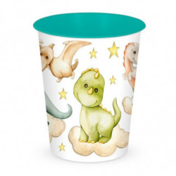 Tradineur - Papelera Infantil sin tapa con diseño de Dinosaurios - Capacidad de 6 Litros - Fabricado en Plástico - Cubo ligero y