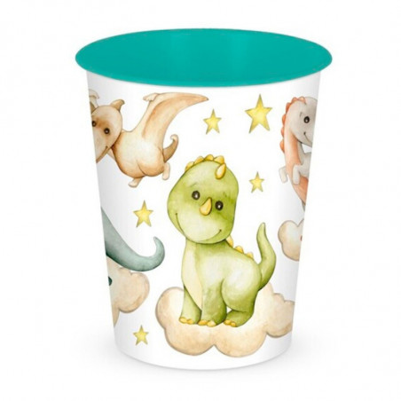 Tradineur - Papelera Infantil sin tapa con diseño de Dinosaurios - Capacidad de 6 Litros - Fabricado en Plástico - Cubo ligero y