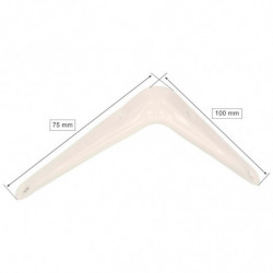 Tradineur - Pack de 2 soportes de esquina para estantes - Fabricado en Metal - Asegura Estabilidad y resistencia - 75 x 100 mm -