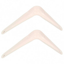 Tradineur - Pack de 2 soportes de esquina para estantes - Fabricado en Metal - Asegura Estabilidad y resistencia - 125 x 100 mm