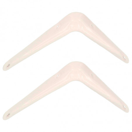 Tradineur - Pack de 2 soportes de esquina para estantes - Fabricado en Metal - Asegura Estabilidad y resistencia - 125 x 100 mm
