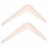 Tradineur - Pack de 2 soportes de esquina para estantes - Fabricado en Metal - Asegura Estabilidad y resistencia - 125 x 100 mm