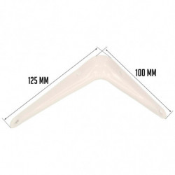 Tradineur - Pack de 2 soportes de esquina para estantes - Fabricado en Metal - Asegura Estabilidad y resistencia - 125 x 100 mm