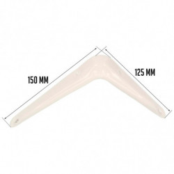 Tradineur - Pack de 2 soportes de esquina para estantes - Fabricado en Metal - Asegura Estabilidad y resistencia - 125 x 150 mm