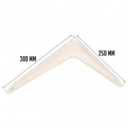 Tradineur - Pack de 2 soportes de esquina para estantes - Fabricado en Metal - Asegura Estabilidad y resistencia - 250 x 300 mm