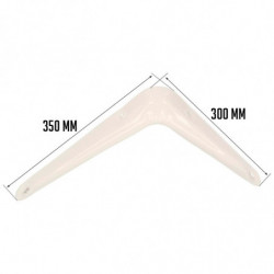 Tradineur - Pack de 2 soportes de esquina para estantes - Fabricado en Metal - Asegura Estabilidad y resistencia - 300 x 350 mm