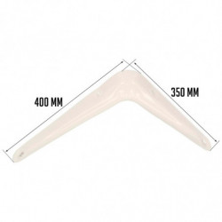 Tradineur - Pack de 2 soportes de esquina para estantes - Fabricado en Metal - Asegura Estabilidad y resistencia - 350 x 400 mm