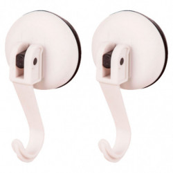 Tradineur - Pack de 2 Ganchos para Pared con ventosas para la bañera - Fabricado de Plástico - Accesorio y artículo para bañera