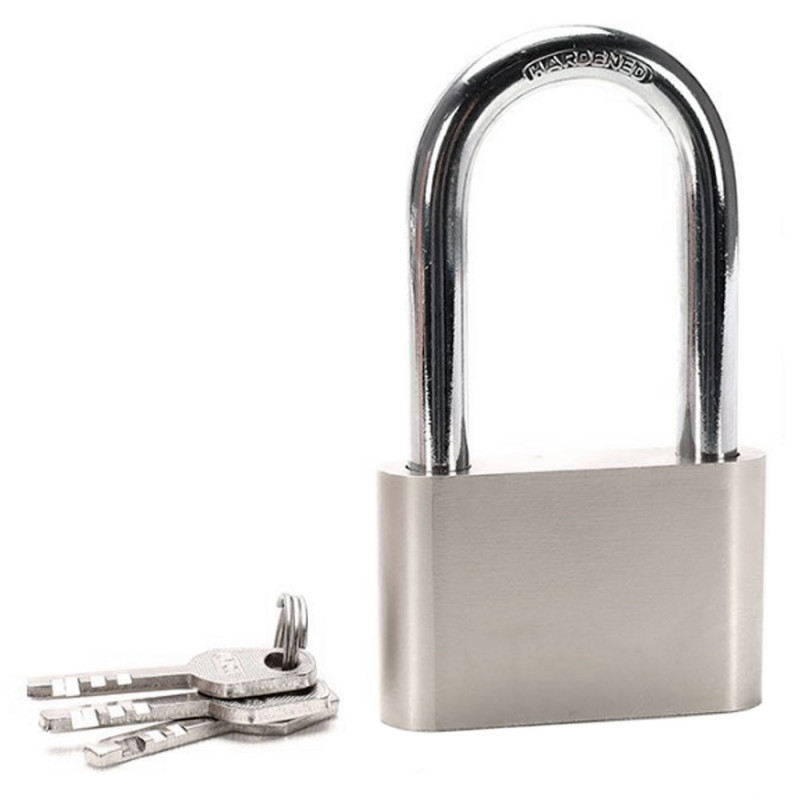 Tradineur - Candado de latón con 3 llaves, arco normal de acero endurecido, máxima seguridad, taquillas, gimnasio, maleta, armar