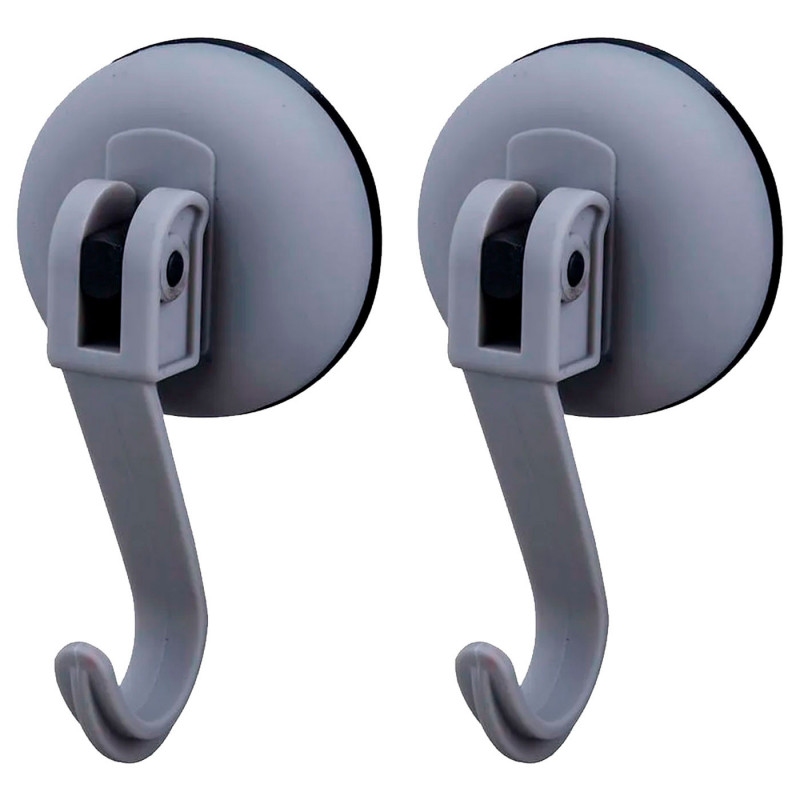 Tradineur - Pack de 2 Ganchos para Pared con ventosas para la bañera - Fabricado de Plástico - Accesorio y artículo para bañera Tradineur - Pack de 2 Ganchos para Pared con ventosas para la bañera - Fabricado de Plástico - Accesorio y artículo para bañera