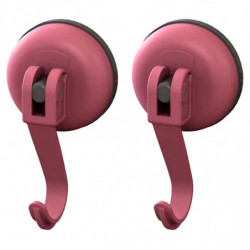 Tradineur - Pack de 2 Ganchos para Pared con ventosas para la bañera - Fabricado de Plástico - Accesorio y artículo para bañera