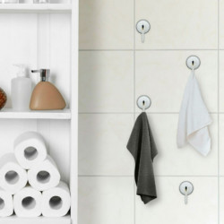 Tradineur - Pack de 2 Ganchos para Pared con ventosas para la bañera - Fabricado de Plástico - Accesorio y artículo para bañera