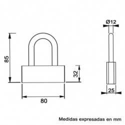 Tradineur - Candado de latón con 3 llaves, arco bajo de acero endurecido, máxima seguridad, cierres fincas, vallas, puertas, gar