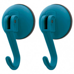 Tradineur - Pack de 2 Ganchos para Pared con ventosas para la bañera - Fabricado de Plástico - Accesorio y artículo para bañera