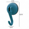 Tradineur - Pack de 2 Ganchos para Pared con ventosas para la bañera - Fabricado de Plástico - Accesorio y artículo para bañera