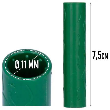 Tradineur - Pack de 20 Extensores para tutores de 11 mm - Diseño con relieve - Fabricado en Plástico - Accesorio para tutores de