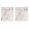 Tradineur - Pack de 6 ganchos de ventosa, uso universal, sin taladrar ni pegar, perchas, colgadores, pared, baño, cocina (Transp