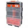 Tradineur - Caja organizadora con múltiples compartimentos y bandeja interior, polipropileno, almacenamiento de herramientas, to