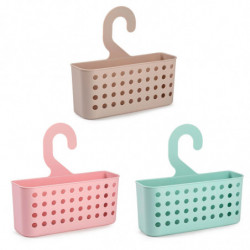 Tradineur - Soporte colgante de baño - Fabricado en Plástico - Accesorio para duchas y bañeras - Perfecto para Colgarlo de los g