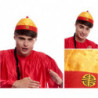 Tradineur - Gorro de chino con coleta - Fabricado en Poliéster - Ideal para disfraces de carnaval y Halloween - Color Amarillo y