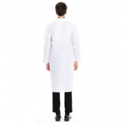 Tradineur - Bata blanca adulto de fibra sintética, disfraz doctor, médico, incluye bata, accesorios no incluidos, carnaval, hall