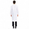 Tradineur - Bata blanca adulto de fibra sintética, disfraz doctor, médico, incluye bata, accesorios no incluidos, carnaval, hall