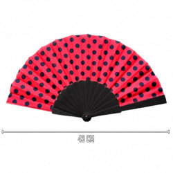 Tradineur - Abanico Chino - Fabricado en plástico - Apertura de 43 cm - Ideal como complemento para disfraces para carnaval y Ha