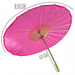 Tradineur - Sombrilla china para carnaval - Fabricado en Madera y poliéster - Complemento ideal para disfraces - Ø 85 x 52 cm -