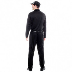 Tradineur - Disfraz de policía adulto, agente policía local, fibra sintética, incluye camiseta, pantalón, gorra y cinturón, carn