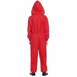 Tradineur - Mono Rojo con Capucha Infantil - Fabricado en Poliéster - Disfraz Ideal para fiesta de disfraces como carnaval y Hal
