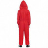 Tradineur - Mono Rojo con Capucha Infantil - Fabricado en Poliéster - Disfraz Ideal para fiesta de disfraces como carnaval y Hal
