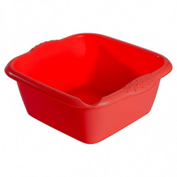 Tradineur - Cubo, Barreño, Tina Multiusos - Fabricado en Plástico - Producto y Utensilio de Limpieza - Forma Cuadrado - Capacida