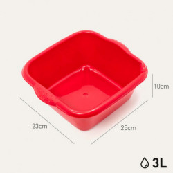 Tradineur - Cubo, Barreño, Tina Multiusos - Fabricado en Plástico - Producto y Utensilio de Limpieza - Forma Cuadrado - Capacida