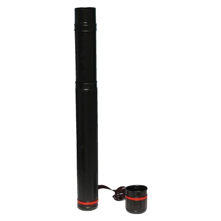 Tradineur - Tubo portaplanos de plástico, Ø 10,5 cm, extensible de 64 a 105 cm con correa de transporte, almacenamiento planos, 