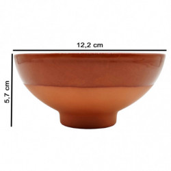 Tradineur - Pack de 6 tazas de barro para vino, Nº 2, tazón, cuenco para licores, aperitivos, producto artesanal, fabricado en E