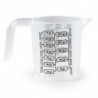 Tradineur - Pack de 2 Jarras de medición con asa - Fabricado en Plástico - Capacidad de 250 ml - Medidas para harina y azúcar ha