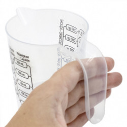 Tradineur - Pack de 2 Jarras de medición con asa - Fabricado en Plástico - Capacidad de 250 ml - Medidas para harina y azúcar ha